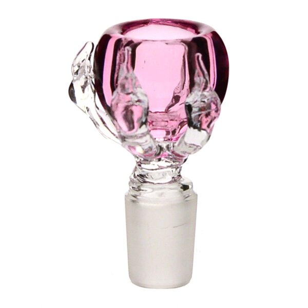 Glass bowl with claw 18.8 pink