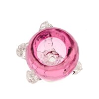 Glass bowl with claw 18.8 pink