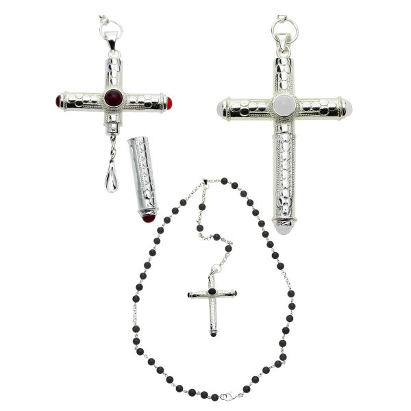 Cross with integrated Spoon & Agates