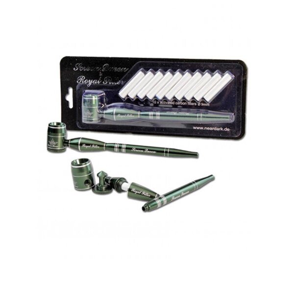 Screen Queen Pipe incl.  Royal Filter Adapter green