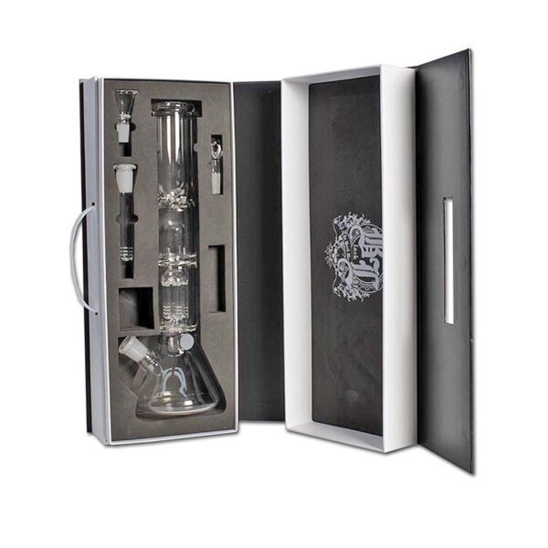 Bong en valise Black Leaf avec percolateur - glace et foyer à lhuile