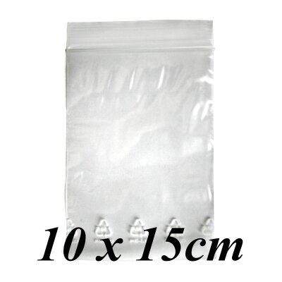 Zip Bags - 100 pcs.   size 10x15cm - clear