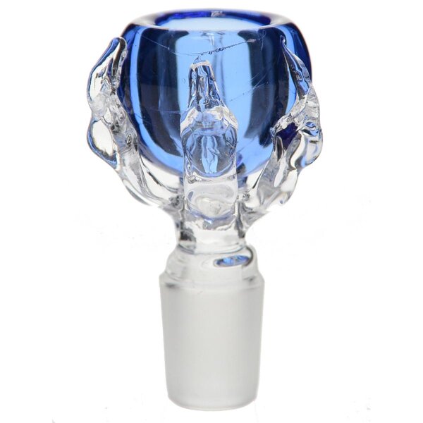 Glass bowl with claw 18.8 blue