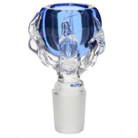 Glass bowl with claw 18.8 blue