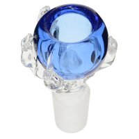 Glass bowl with claw 18.8 blue