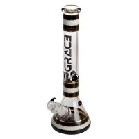 Grace Glass Bong Striped Series - black