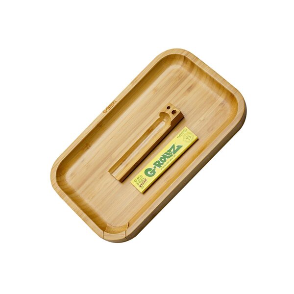 G-Rollz Bamboo Rolling Tray - big
