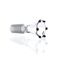 Insomnia glass bowl with decoration black 18,8