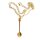 Necklace with spoon 60 cm gold