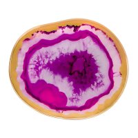 Glass pane agate look pink