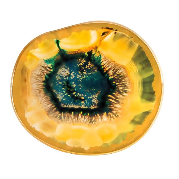 Glass pane agate look yellow