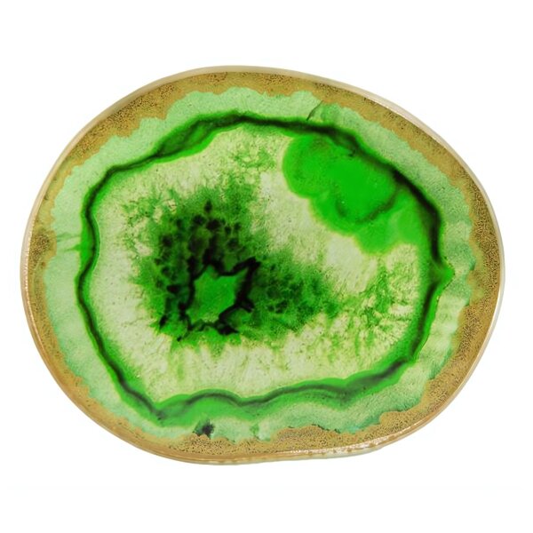 Glass pane agate look green