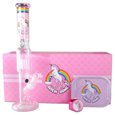 Black Leaf Bitch Bong Boxed Bong - Precooler cylinder