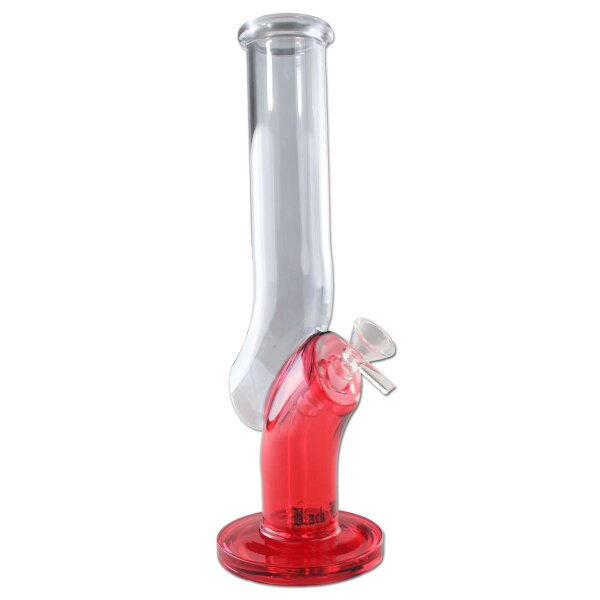 Black Leaf Glass Bong JL red