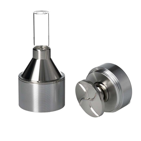 Powder grinder with vial