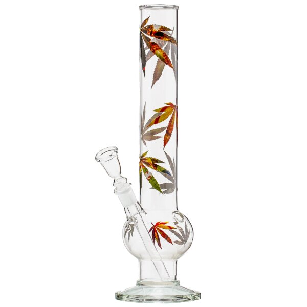 Glass bong hemp leaves Multi Leaf 35cm