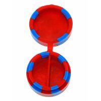 Grace Glass boite en silicone double Rouge-Bleu