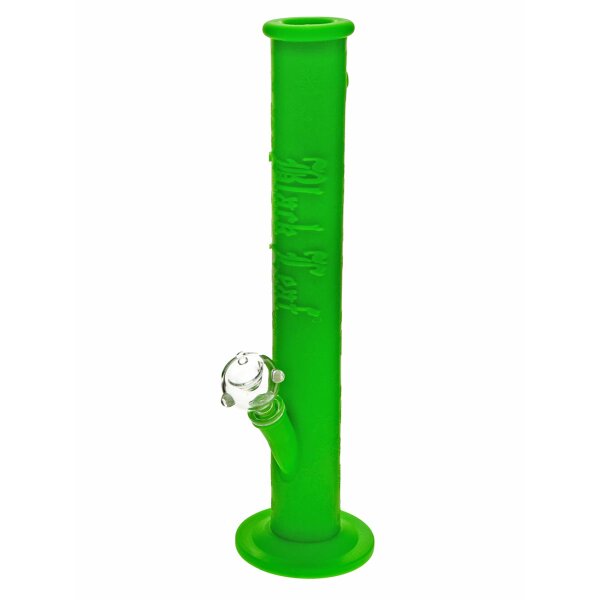 Black Leaf Silicone Ice Bong 39 cm green