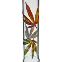 Bang en verre feuille cannabis - Multi Leaf 30cm