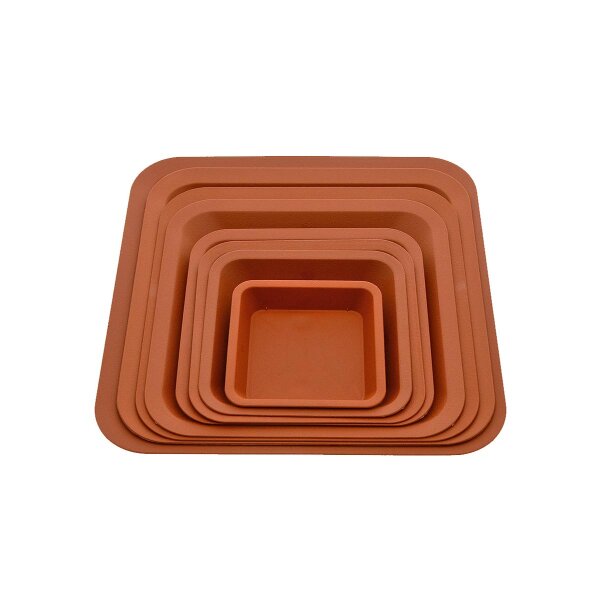 Square Plant Saucer, terracotta