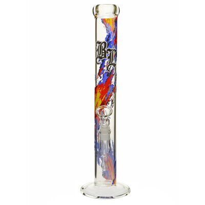 Black Leaf Glass Bong "Burn Baby Burn" 46 cm