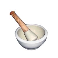 Ceramic mortar & wooden pestle