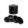 Grinder Black Leaf en aluminium 4 pcs. anodisé avec tamis noir