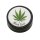 Aluminium Grinder Black Leaf "Hemp Leaf" 5 cm