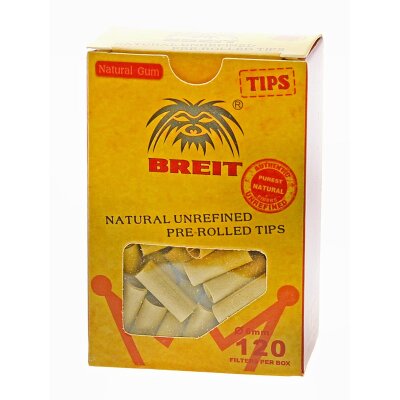 Breit prerolled unbleached filter tips