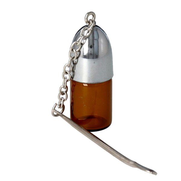 Glass Vial with mini Spoon 3.8 cm