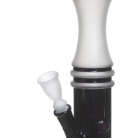 Bong de cristal negro / blanco, 53cm