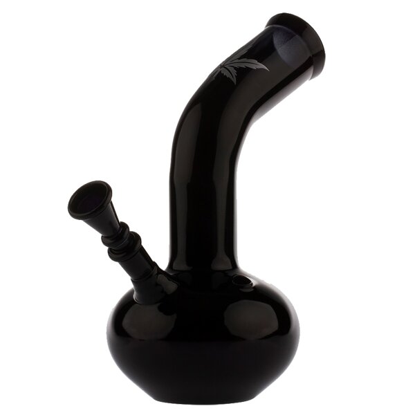 Black Art Bong 22cm Hemp Leaf