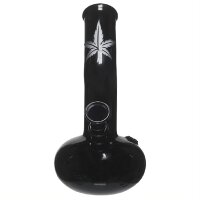 Black Art Bong 22cm Hemp Leaf