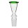 Glass bowl conical with rim 18.8 green