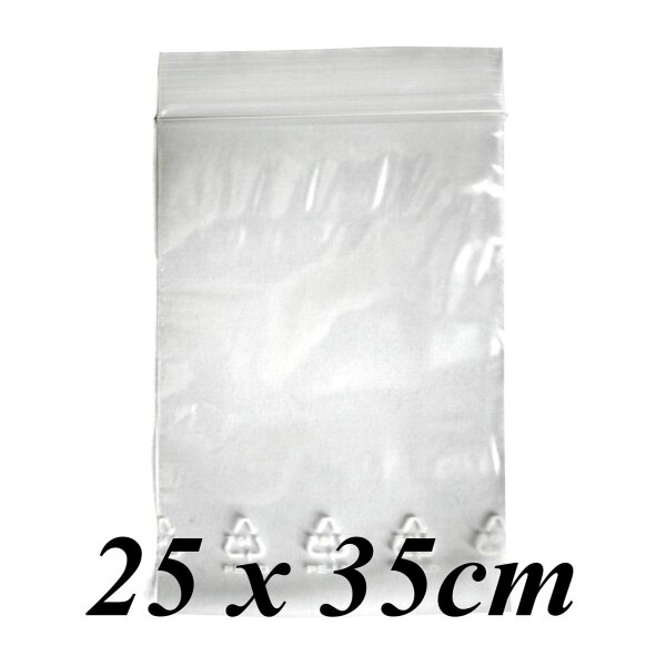 Zip Bags - 100 pcs.  size 25x35cm -clear