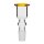 Glass bowl cylinder with yellow rim 14.5
