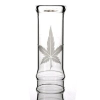 Icebong with hemp leaf in Case - 39cm